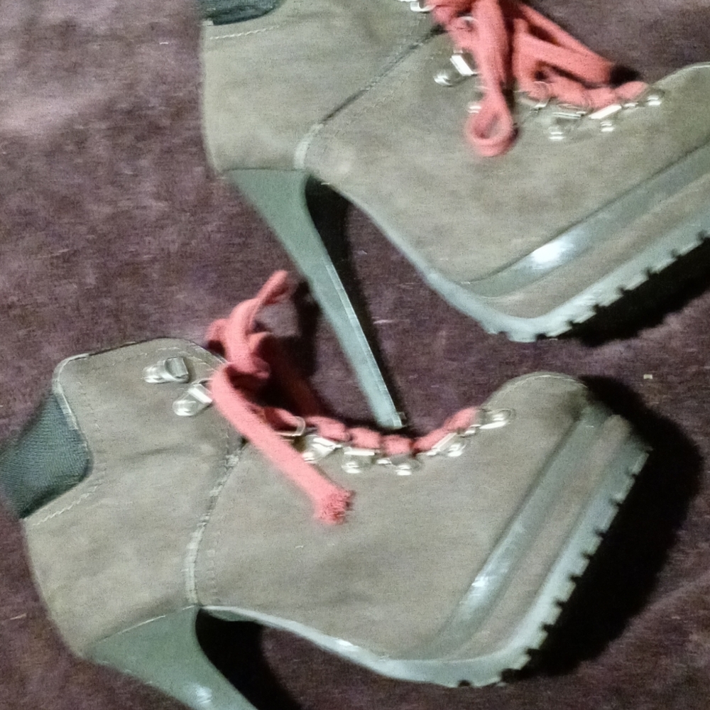 Dark green booties